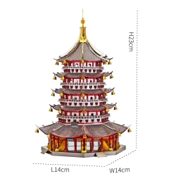 Metalowe Model 3D - Pagoda Leifeng
